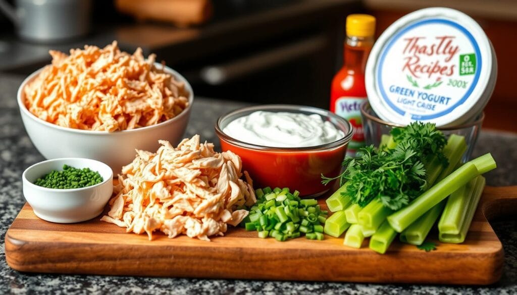 Healthy Buffalo Chicken Dip Ingredients