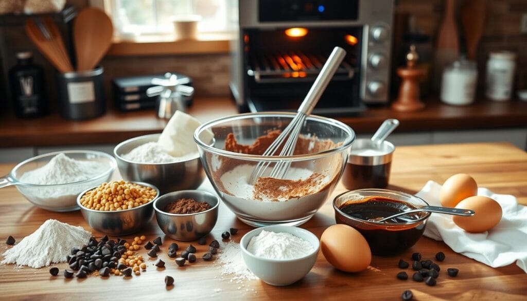 Chickpea Flour Brownies Baking Process