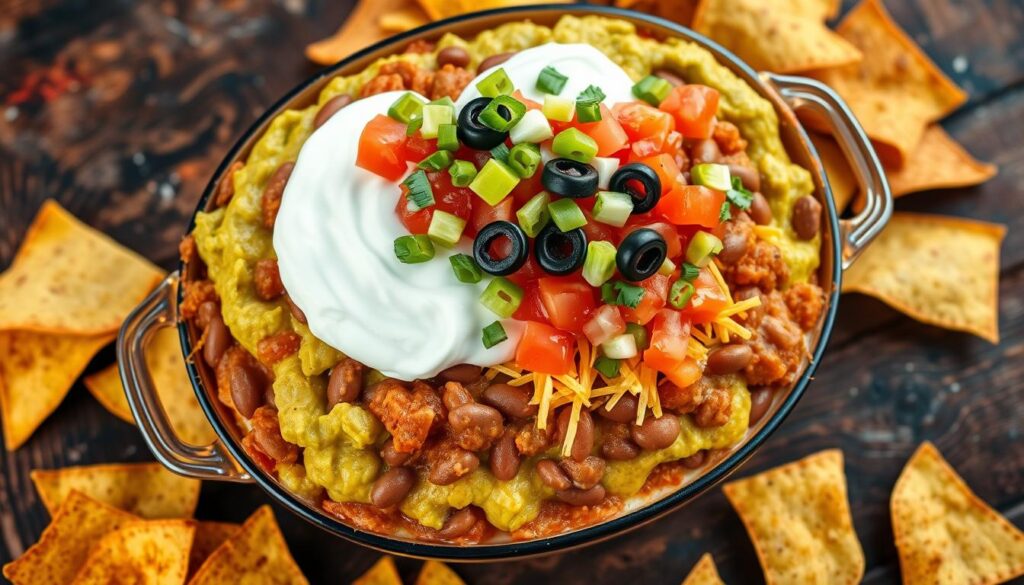 Layered Taco Dip Preparation