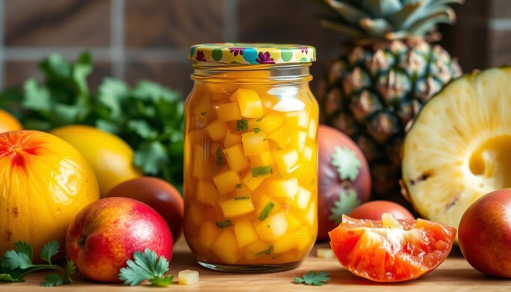 Mango Pineapple Salsa Storage