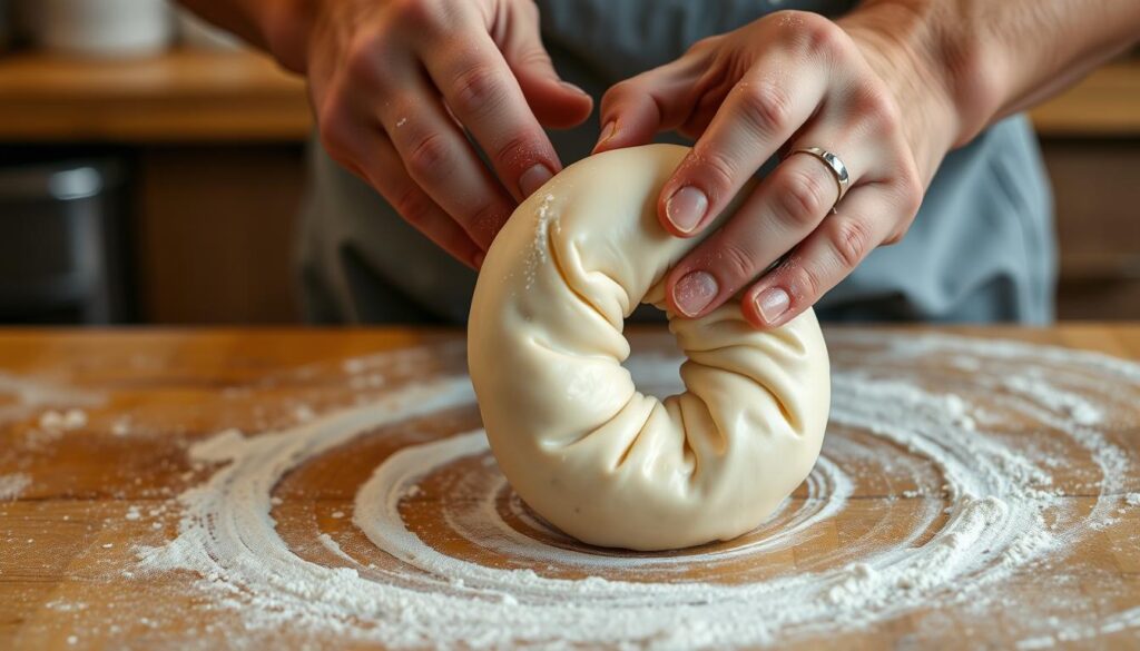 New York-style bagels shaping techniques