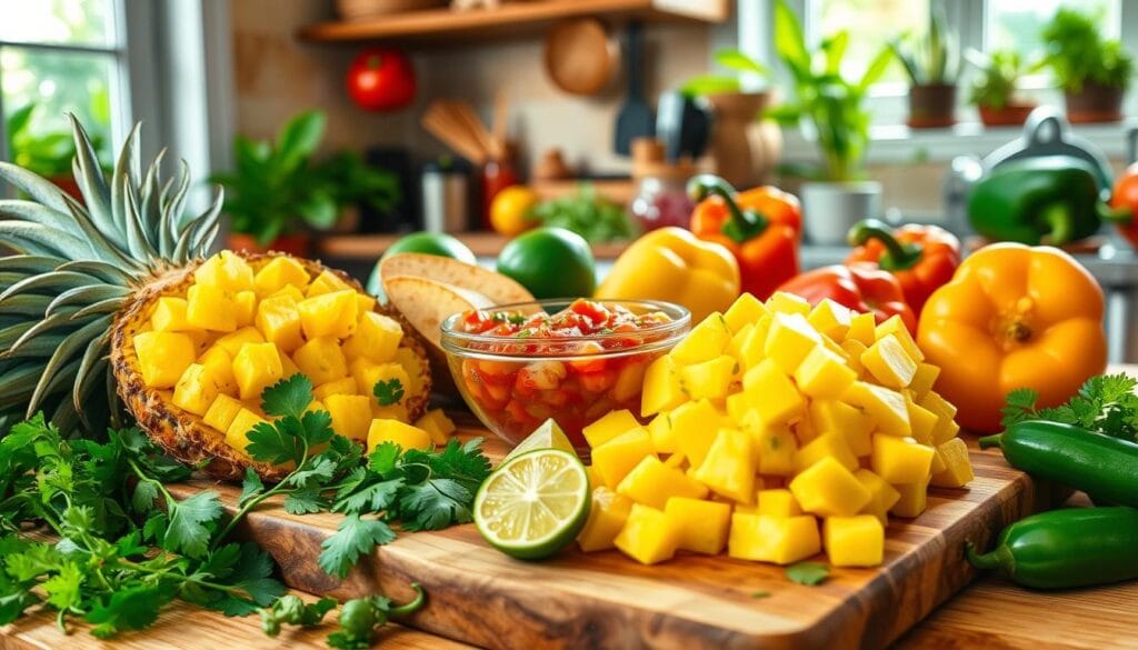 Tropical Fruit Salsa Preparation