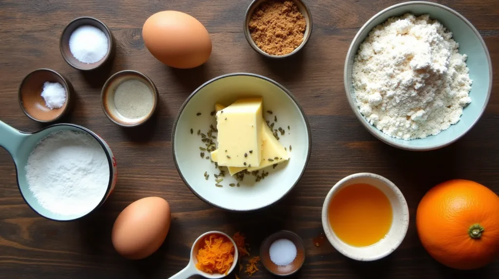 Earl Grey cookies ingredients